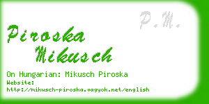 piroska mikusch business card